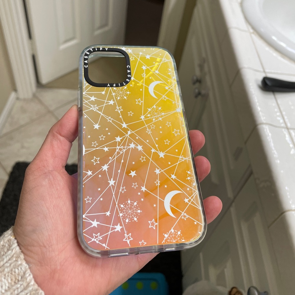 Casetify iridescent mirror style stars and moon case iPhone 12 PRO
